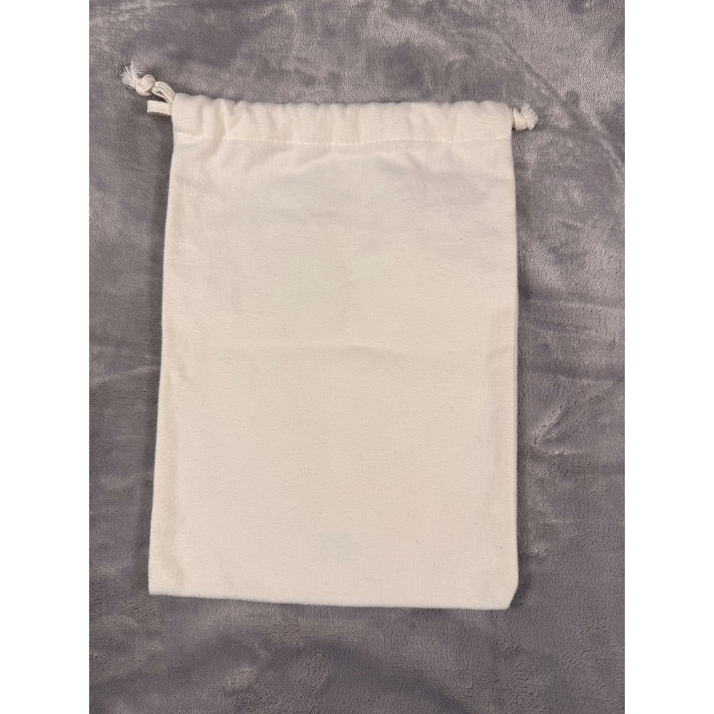 Bottega‎ Veneta Off-White Cotton Drawstring Dust Bag Green Logo 11x8 - Picture 2 of 6